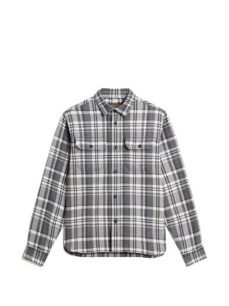 Cămașă Woolrich în carouri gri