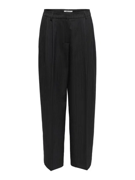 ONLY Παντελόνι υφασμάτινο Reina Straight Fit μαύρο