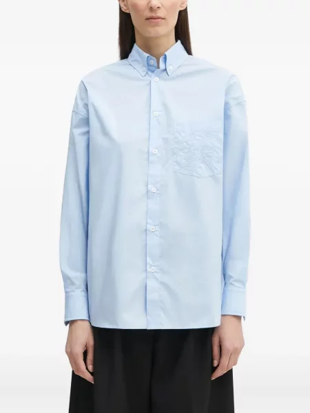 Cămașă Fiorucci cu broderie albastru