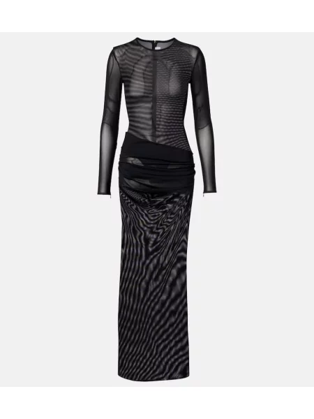Rochie Alex Perry transparente plasă negru