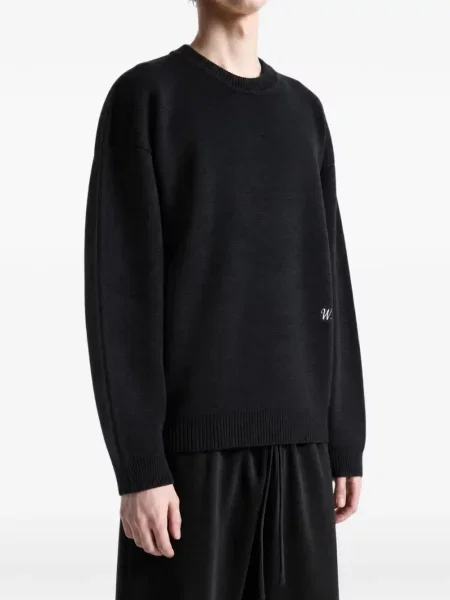 Pulover Willy Chavarria cu broderie negru