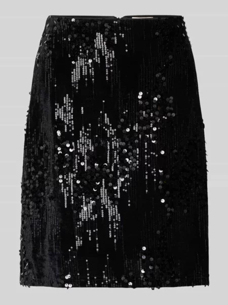 Spódnica mini z cekinowym obszyciem na całej powierzchni model ‘Doffi’ Free/quent czarna