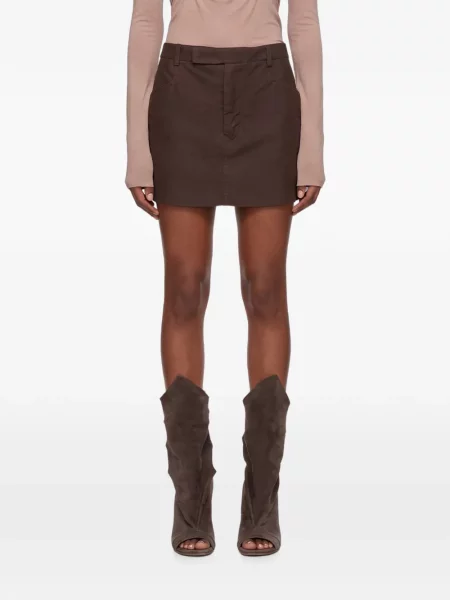 Cu centură fusta mini Rick Owens maro