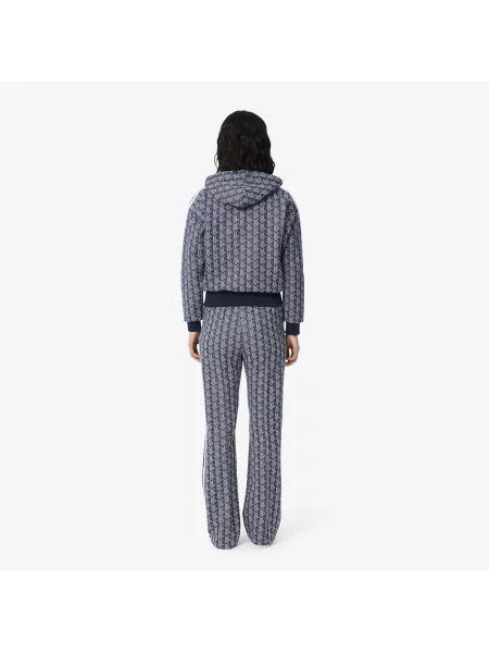 Lacoste Rozkloszowane Spodnie Dresowe Z Monogramem granatowe
