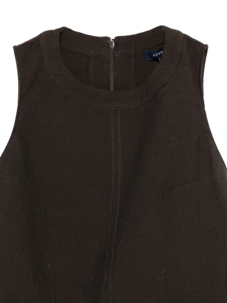 Bluzka Soeur bez rękawów brązowa