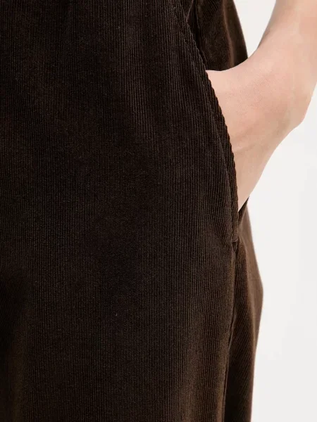 Штани United Colors of Benetton широкі висока посадка коричневий