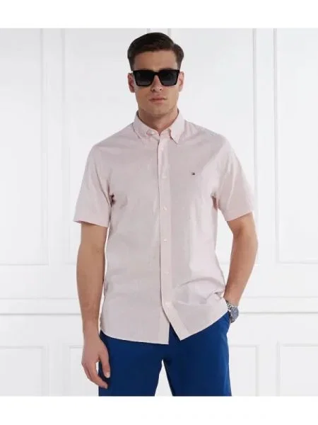 Tommy Hilfiger Cămașă | cu adaos de in roz