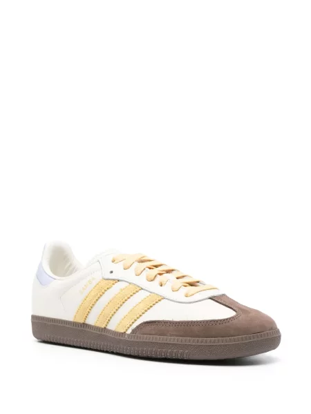 Szerokie spodnie Adidas skórzane czarne
