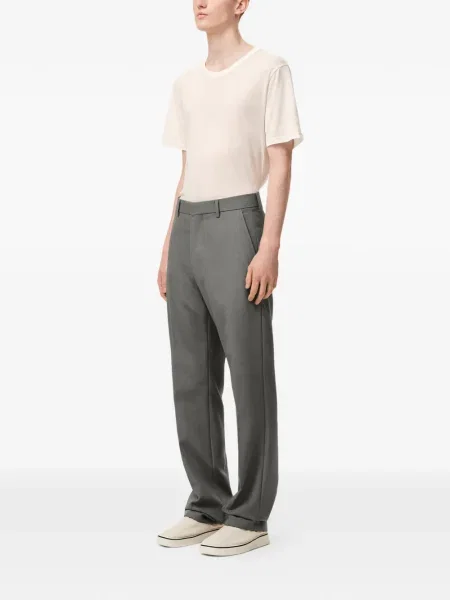 Pantaloni Ami Paris de lână gri