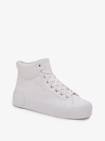 Ocieplane trampki Big Star Shoes na platformie białe