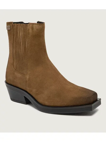 Bokacsizma Tommy Jeans Tjw Suede Cowboy Boots barna