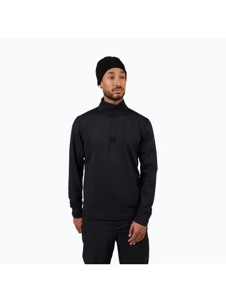 Мъжки скиорски суитшърт Rossignol Mid Layer Stertch Half Zip black черно