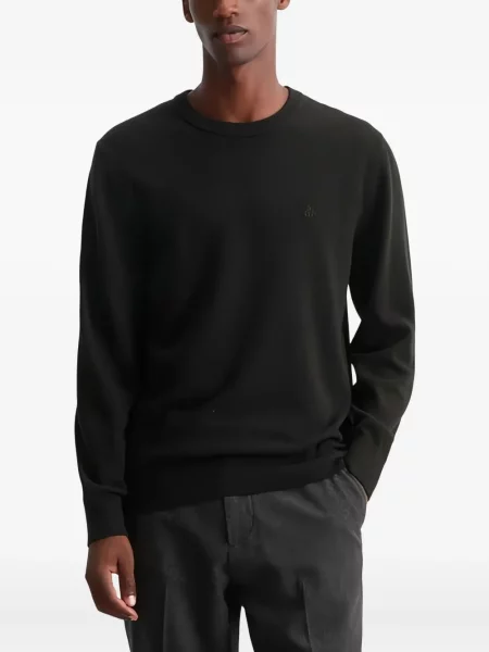 Pulover Marc O'polo tricotate cu decolteu rotund negru