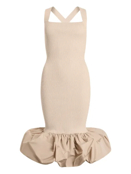 Pletena midi haljina Patou s volanima iznad koljena