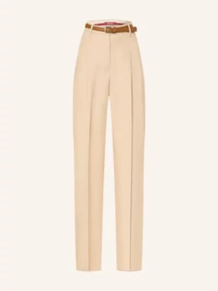 Max Mara Studio Marlene Kalhoty Adunco béžová