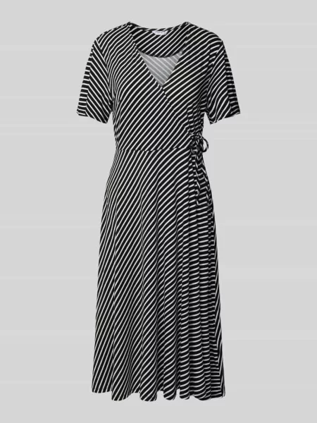 Sukienka kopertowa z dekoltem w serek model Zabaione biała