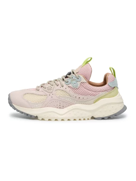 Sneakersy Flower Mountain skórzane w kwiatki różowe