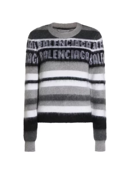 Pulover Balenciaga cu autograf gri