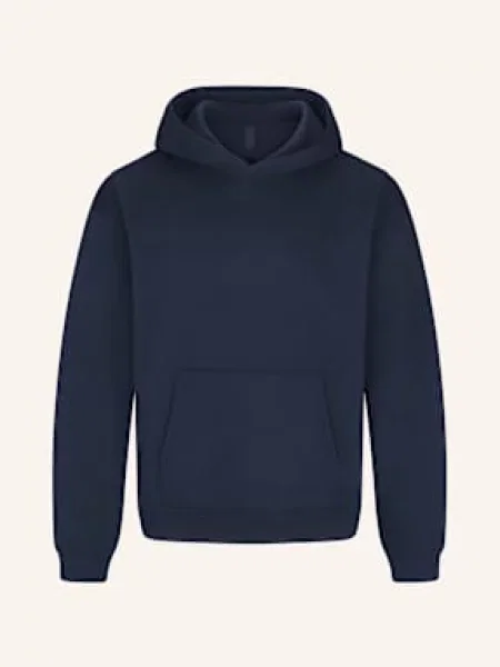 Skims Bluza Z Kapturem Rekreacyjna Fleece Lounge blau granatowa