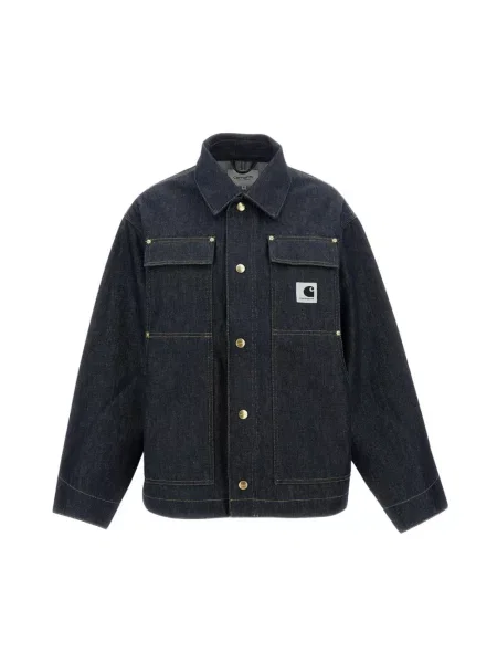 Kurtka jeansowa Carhartt Wip granatowa