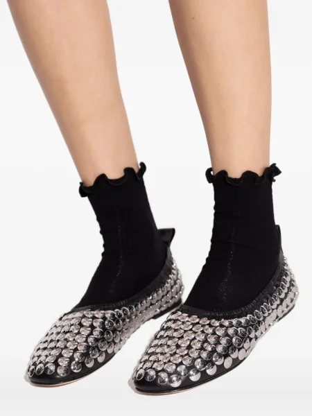 Pantofi cu toc Tory Burch din piele cu tepi negru
