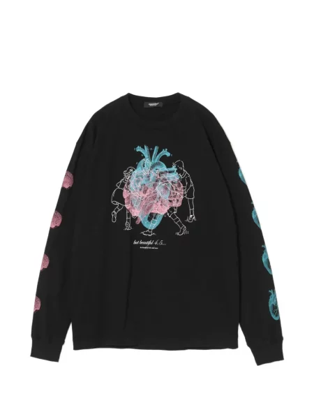 Риза Undercover с принт черно