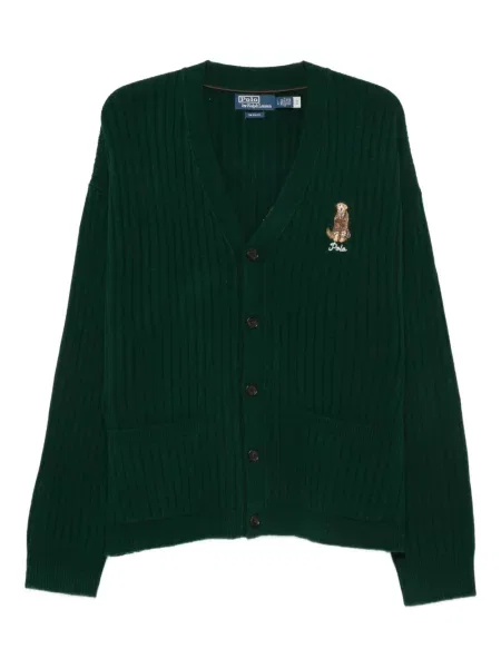Къс поло тениска Polo Ralph Lauren с автограф на райета бяло