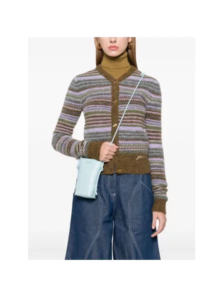 Torebka crossbody Ganni niebieska