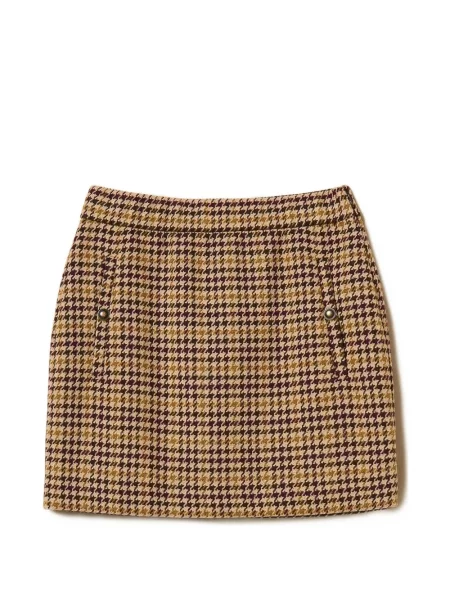 Μικρός φούστα Twinset houndstooth ζακάρ