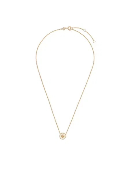 Tory Burch Náhrdelník Kira Enamel Pendant bílá
