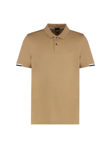 Koszulka polo Boss beżowa
