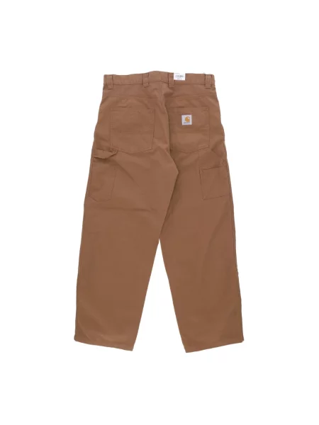 Carhartt Wip Spodnie Mężczyzna brązowy L jeansy z szerokimi panelami i na narzędzia czarne