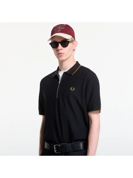 Поло Fred Perry з крепу чорне