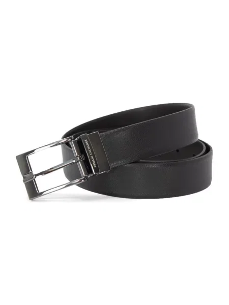 Armani Exchange Pasek czarny brązowy