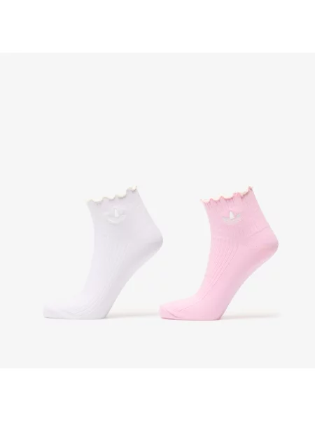 Șosete adidas Ruffle Quarter Socks Frozen Purple/ Off White/ Orchid Fusion M alb