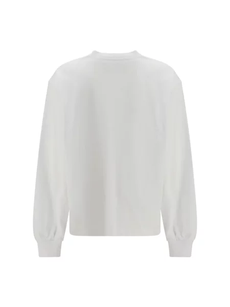 Bluza Ganni z długim rękawem biała