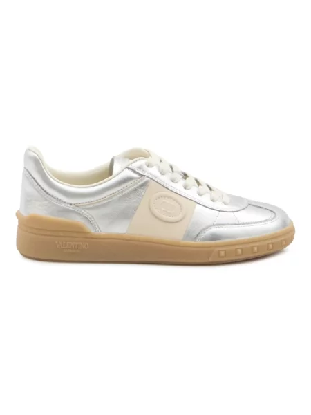 Lniane sneakersy Valentino szare