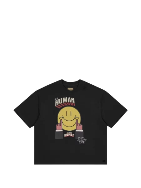 Tričko All Human s potiskem černé