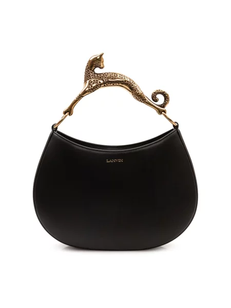 Torebka hobo Lanvin skórzana czarna
