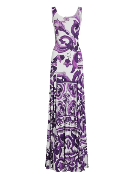 Rochie midi Dolce & Gabbana cu imagine până la genunchi de costum violet