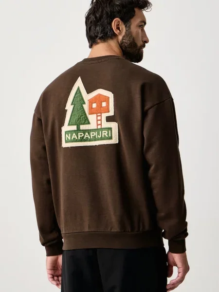 Hanorac Napapijri din material terry maro