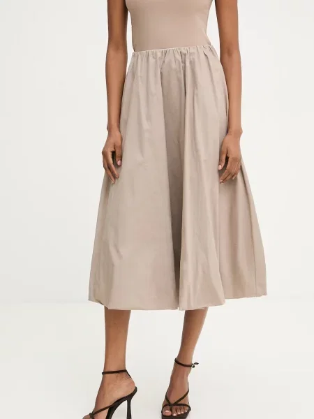 Answear.LAB spódnica bombka beżowa