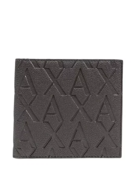 Portofel Armani Exchange cu autograf maro