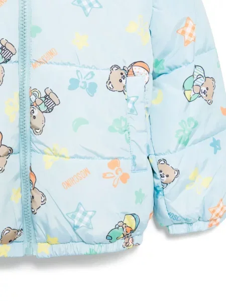 Kurtka dziecięca Moschino niebieska