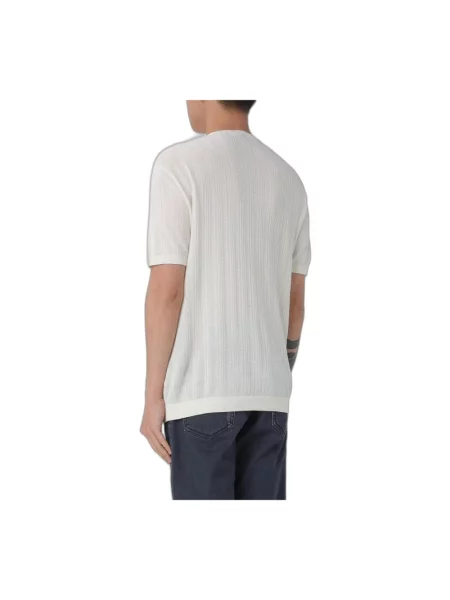 Dzianinowy sweter Emporio Armani biały