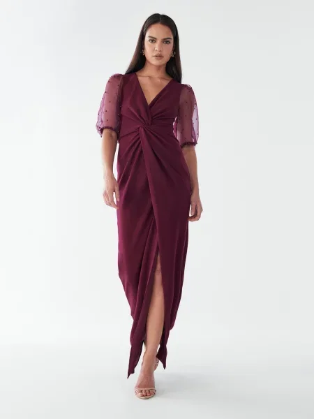 BWLDR Rochie de seară Chiara mov zmeură