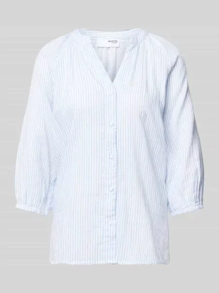 Bluzka o kroju regular fit z dekoltem w serek model ‘ALBERTA’ Selected Femme