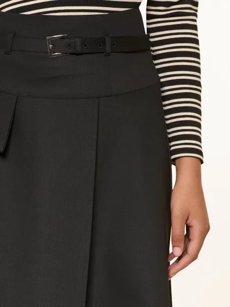More & More Spódnica W Stylu Kopertowym schwarz czarna