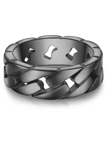 True Rebels Prsteň tmavosivá