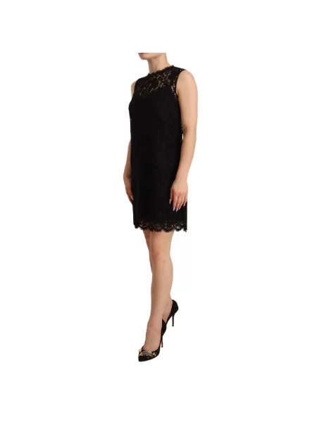 Sukienka mini Dolce And Gabbana koronkowa czarna